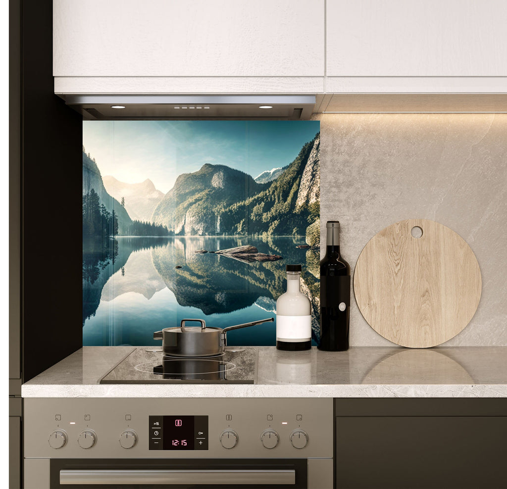 a stove top oven sitting inside of a kitchen