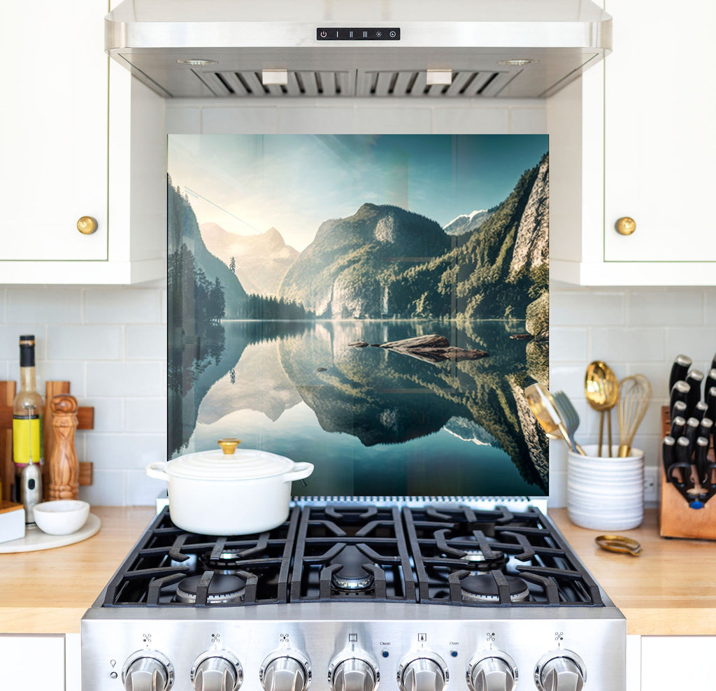 a stove top oven sitting inside of a kitchen