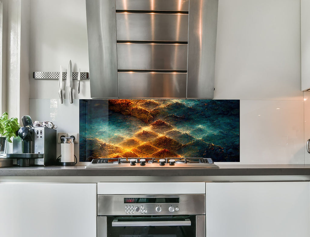 a stove top oven sitting inside of a kitchen