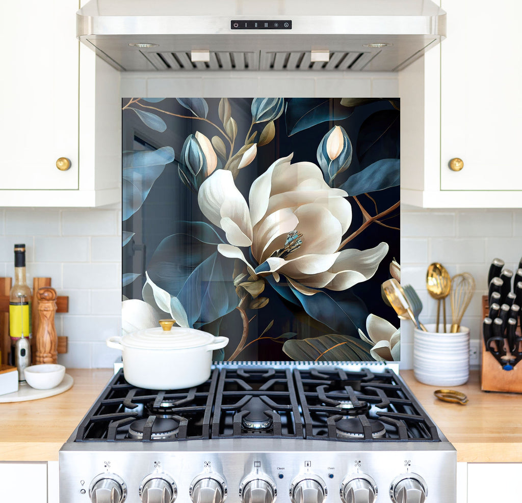 a stove top oven sitting inside of a kitchen