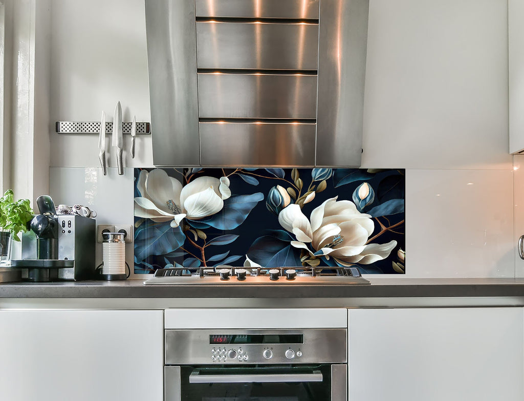 a stove top oven sitting inside of a kitchen