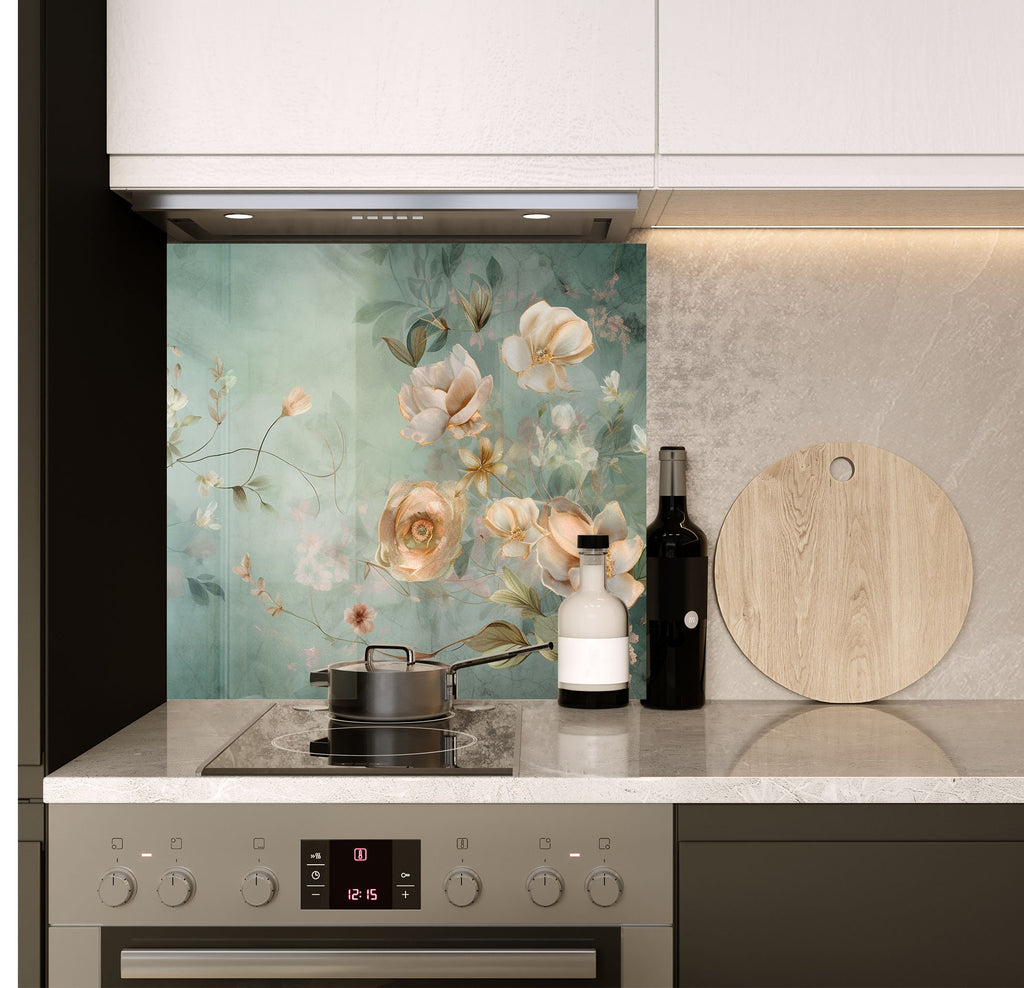 a stove top oven sitting inside of a kitchen