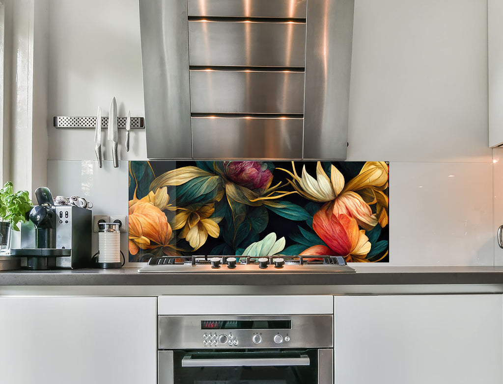 a stove top oven sitting inside of a kitchen