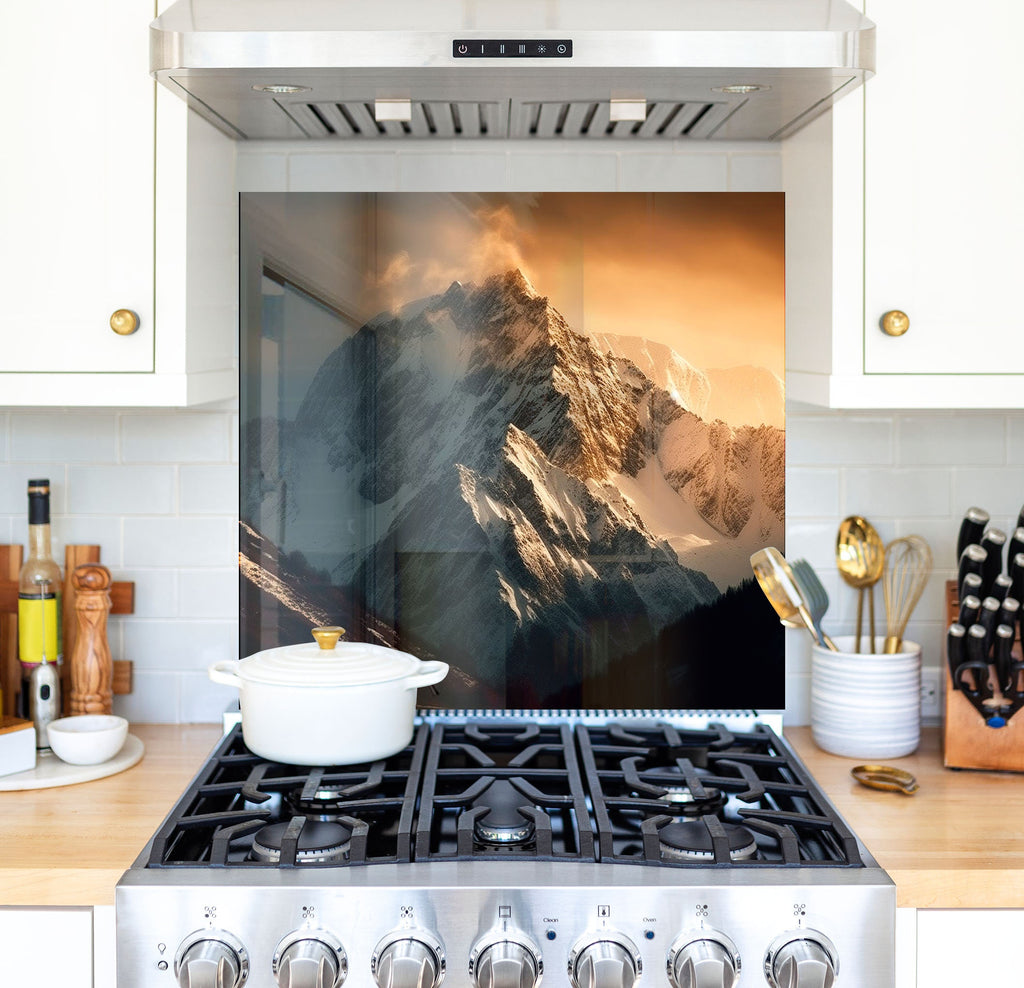 a stove top oven sitting inside of a kitchen