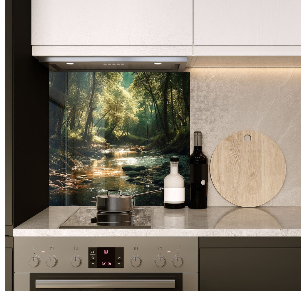 a stove top oven sitting inside of a kitchen