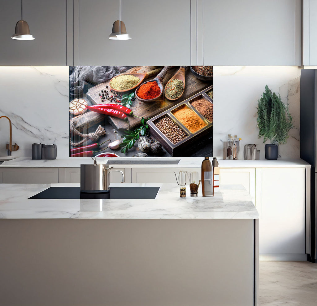 a kitchen scene with focus on the counter top