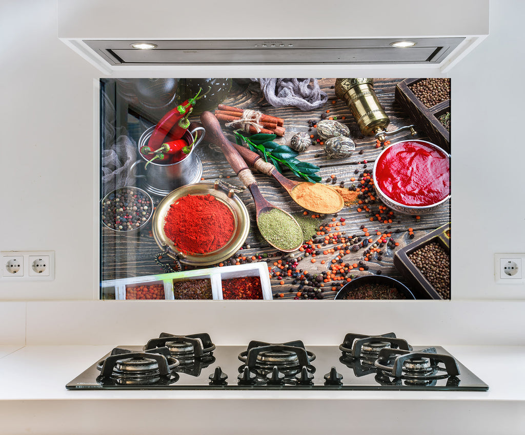 a picture of spices and spices on a stove