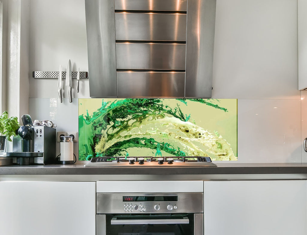 a stove top oven sitting inside of a kitchen