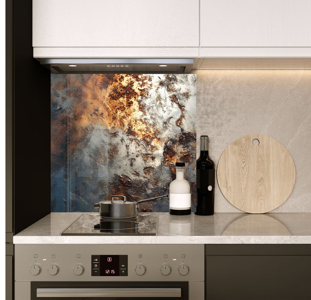 a stove top oven sitting inside of a kitchen