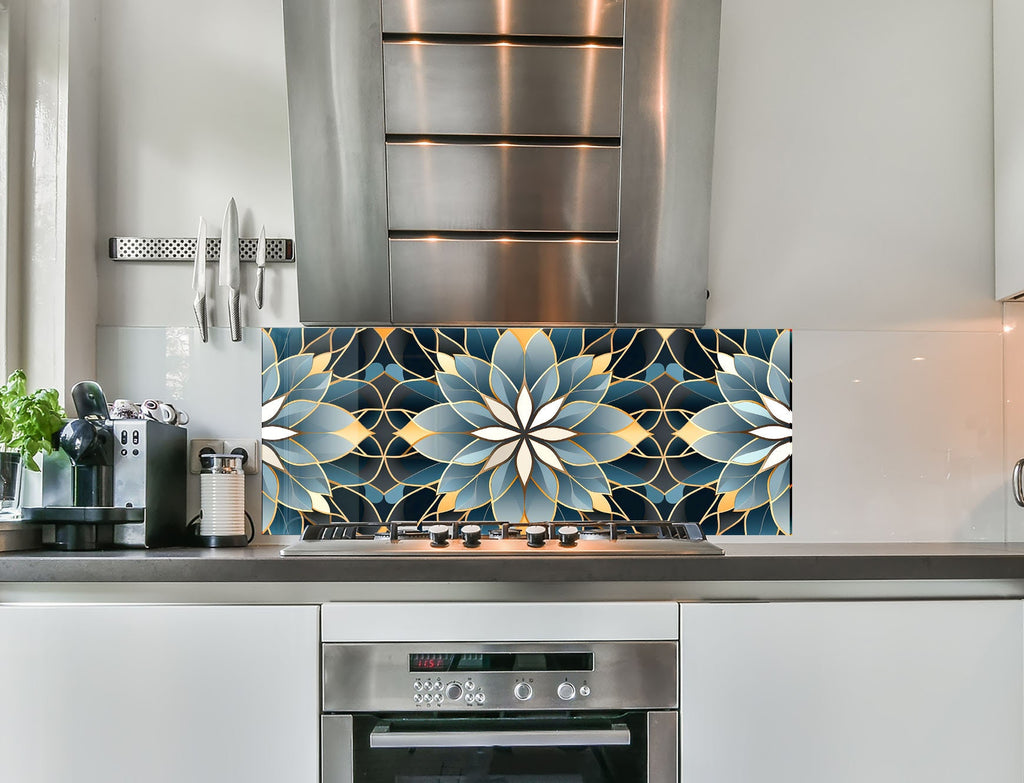 a stove top oven sitting inside of a kitchen