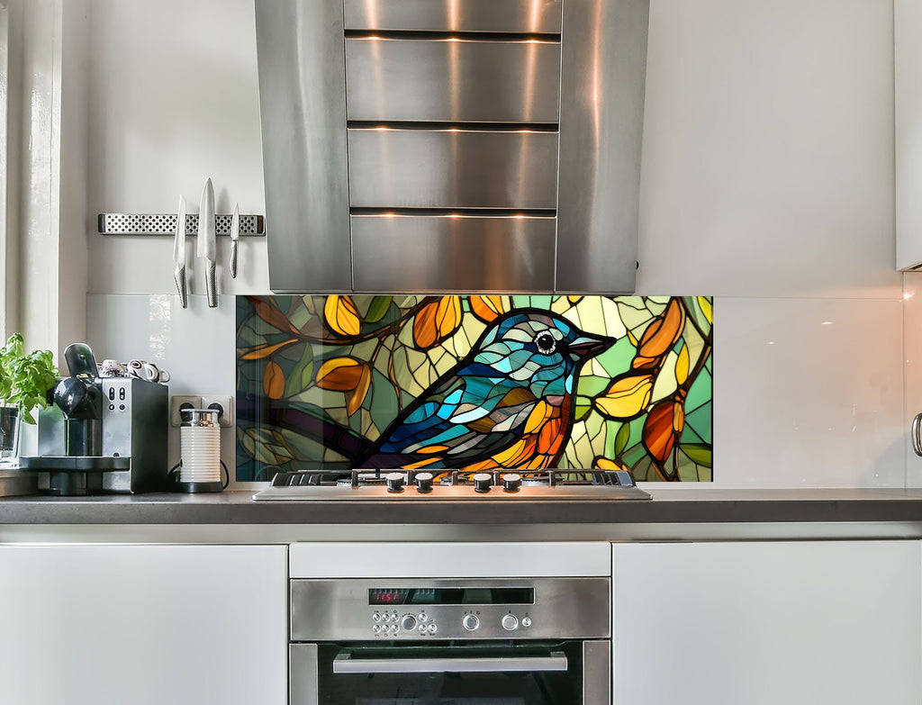 a kitchen with a stainless steel stove top oven