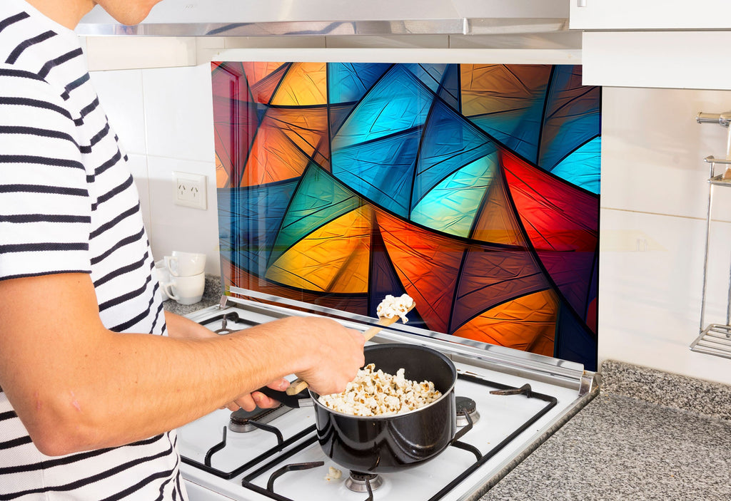 a man is cooking popcorn on the stove