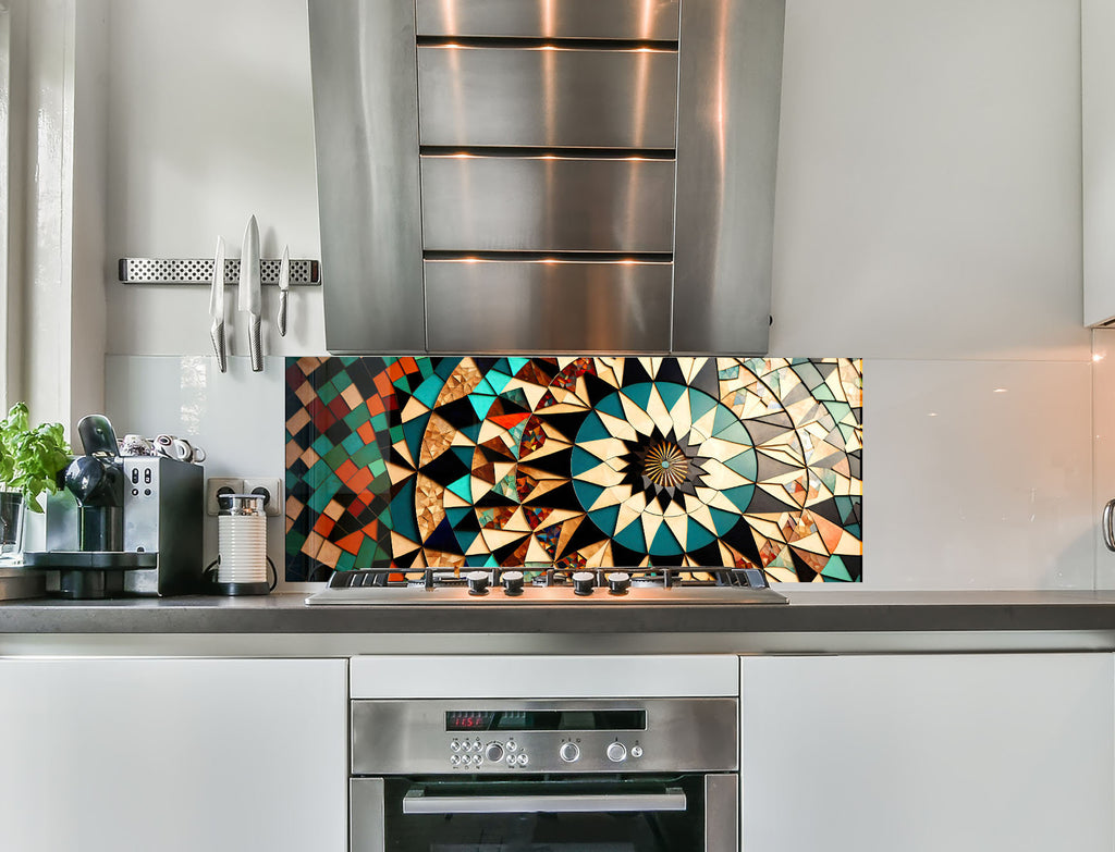 a stove top oven sitting inside of a kitchen