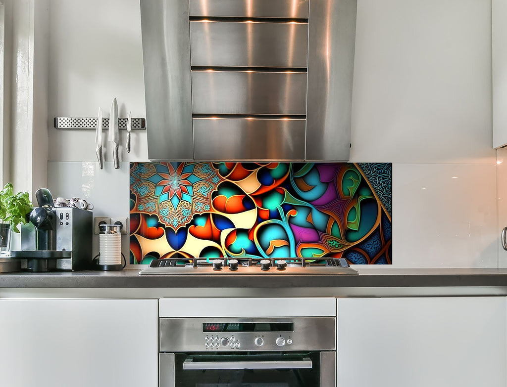 a stove top oven sitting inside of a kitchen