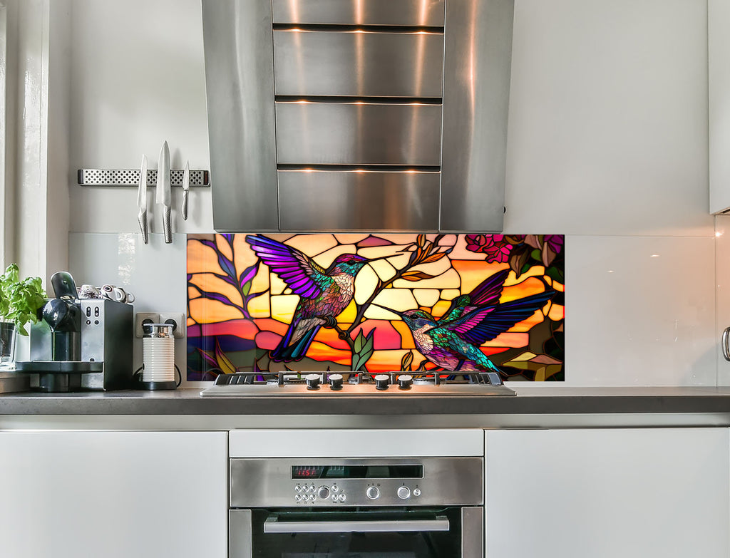 a kitchen with a stainless steel stove top oven